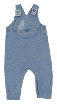 Modré melírované laclové tepláky s pejskem George