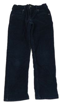 Tmavopetrolejové regular manšestráky OKaïdi