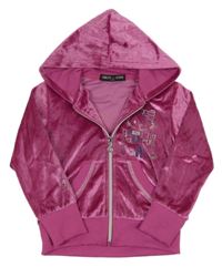 Malinová lesklá zamatová prepínaci mikina s mačičkou a kamienkami a kapucňou