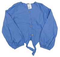 Nové - modrá crop halenka H&M