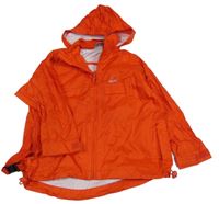 Červená šusťáková nepromokavá bunda s ukrývací kapucí Adidas