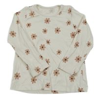 Smetanové květované triko George