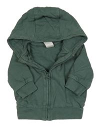 Khaki propínací mikina s kapucí H&M
