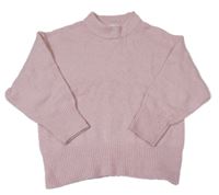 Svetloružový vlnený oversize sveter PRIMARK
