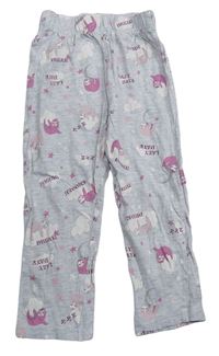 Sivé pyžamové nohavice s lenochody Primark