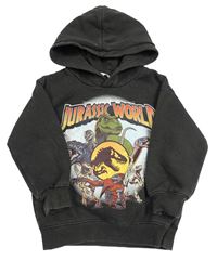 Antracitová mikina s dinosaurami a kapucí - Jurský svět H&M