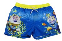 Modré plážové kraťasy s PAw Patrol Nickelodeon