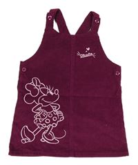 Vínové menšestrové na traké šaty s Minnie zn. Primark