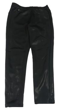 Černé tregíny koženkového vzhledu River Island