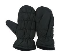 Černé šusťákové zimní palcové rukavice H&M