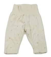 Smotanové zamatové tepláky s třešněmi H&M
