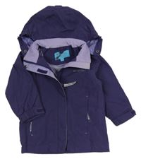 Fialová šušťáková jesenná funkčná bunda s kapucňou Mountain Warehouse