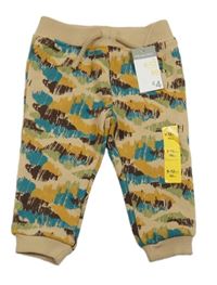 Nové - Hnedé vzorované tepláky Primark