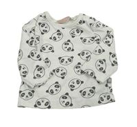 Biele tričko s pandami Liegelind