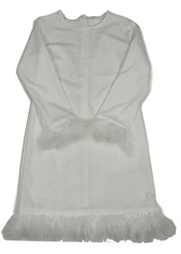 Biele šaty s kožešinou Shein