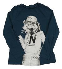 Petrolejové triko s mývalem C&A