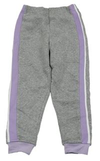 Sivé melírované tepláky s pruhmi Infinity Kids