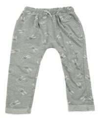 Šedé melírované tepláky s králíky X-Mail