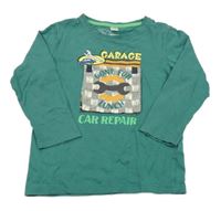 Zelené triko s autem a nářadím BPC