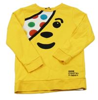 Horčicová mikina s Pudseym George