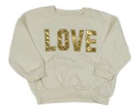 Smotanová oversize mikina s nápisom George