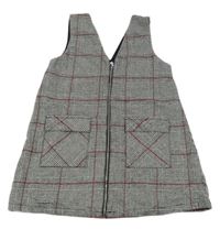 Čierno-bielo-červené kockované prepínaci šaty Mayoral