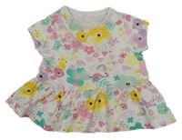 Biele kvetované tričko George