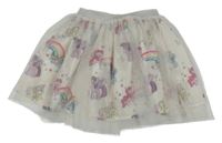 Biela tylová sukňa s My Little Pony H&M