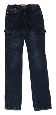 Tmavomodré skinny fit cargo rifle Cars Jeans