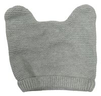 Sivá pletená čapica Mothercare