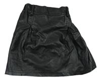 Čierna koženková sukňa Shein