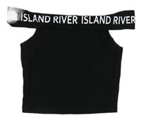Čierne crop top s logom River Island