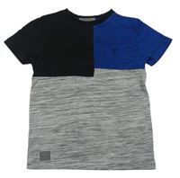 Sivo-modro-čierne melírované tričko Rocha John Rocha