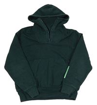 Tmavozelená mikina s kapucňou Zara