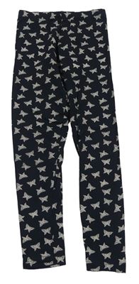 Černo-bílé vzorované legíny s motýlky Primark