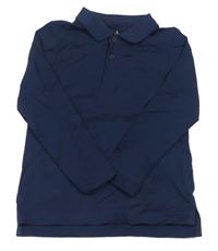 Tmavomodré polo triko C&A