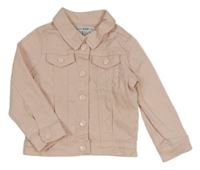 Svetloružová rifľová bunda s vreckami Denim Co.