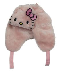 Nové - světlerůžová kožešinová podšitá beranice - Hello Kitty