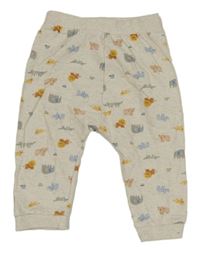 Smotanové melírované tepláky so zvířaty Nutmeg