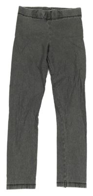 Šedé melírované tregíny riflového vzhledu H&M