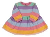 Barevné pruhované teplákové šaty F&F