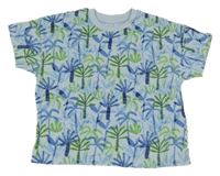 Modro-zelené tričko s palmami George