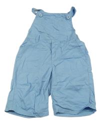 Světlemodré plátěné laclové kraťasy 