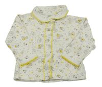 Bielo-žlté vzorované prepínaci tričko