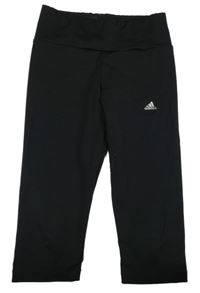 Černé crop sportovní legíny Adidas