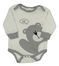 Bielo-sivé body s medvedíkom