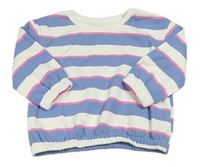 Bílo-modro-růžová pruhovaná mikina Primark