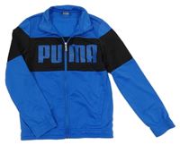 Tmavomodro-černá propínací thermo mikina s logem Puma