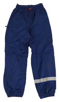 Tmavomodré šušťákové outdoorové zateplené nohavice zn. Tchibo