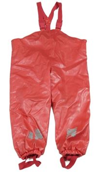 Růžové voděodolné zateplené laclové kalhoty se žabkami Tchibo